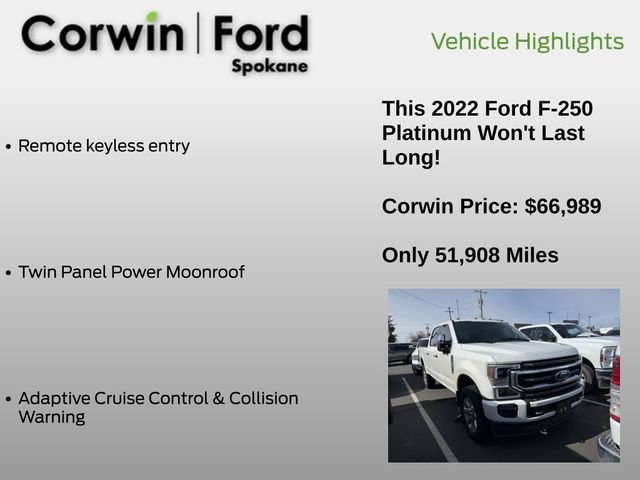 Certified 2022 Ford F250 Platinum w/ FX4 Off-Road Package image 8