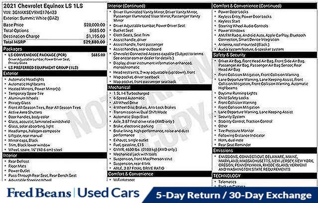 Used 2021 Chevrolet Equinox LS w/ LS Convenience Package image 41