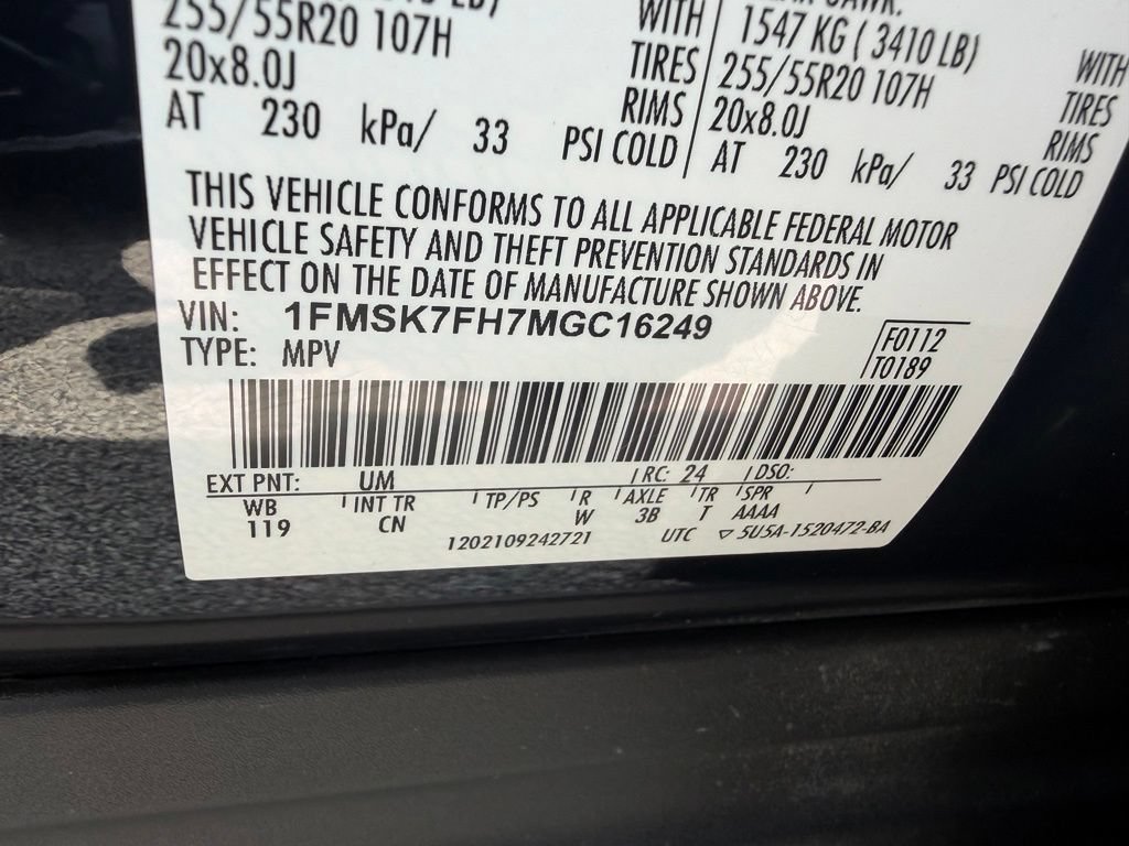 Certified 2021 Ford Explorer Limited w/ Equipment Group 301A