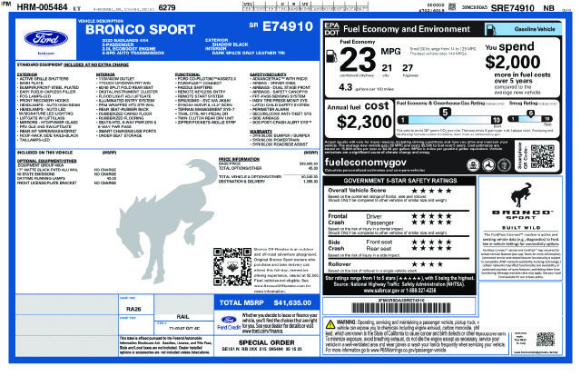 Certified 2025 Ford Bronco Sport Badlands AWD/4WD image 28