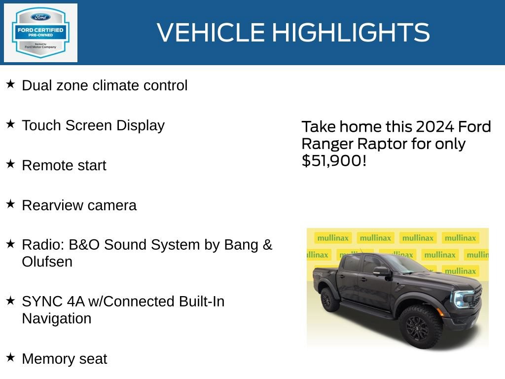 Certified 2024 Ford Ranger Raptor AWD/4WD image 22