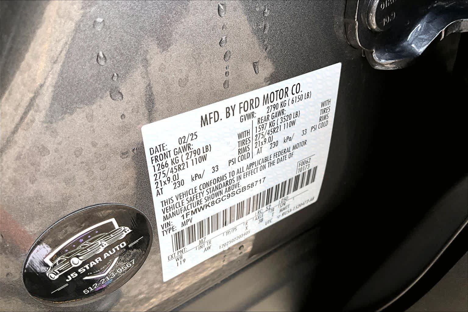Certified 2025 Ford Explorer ST w/ Sun And Sound Package AWD/4WD image 34