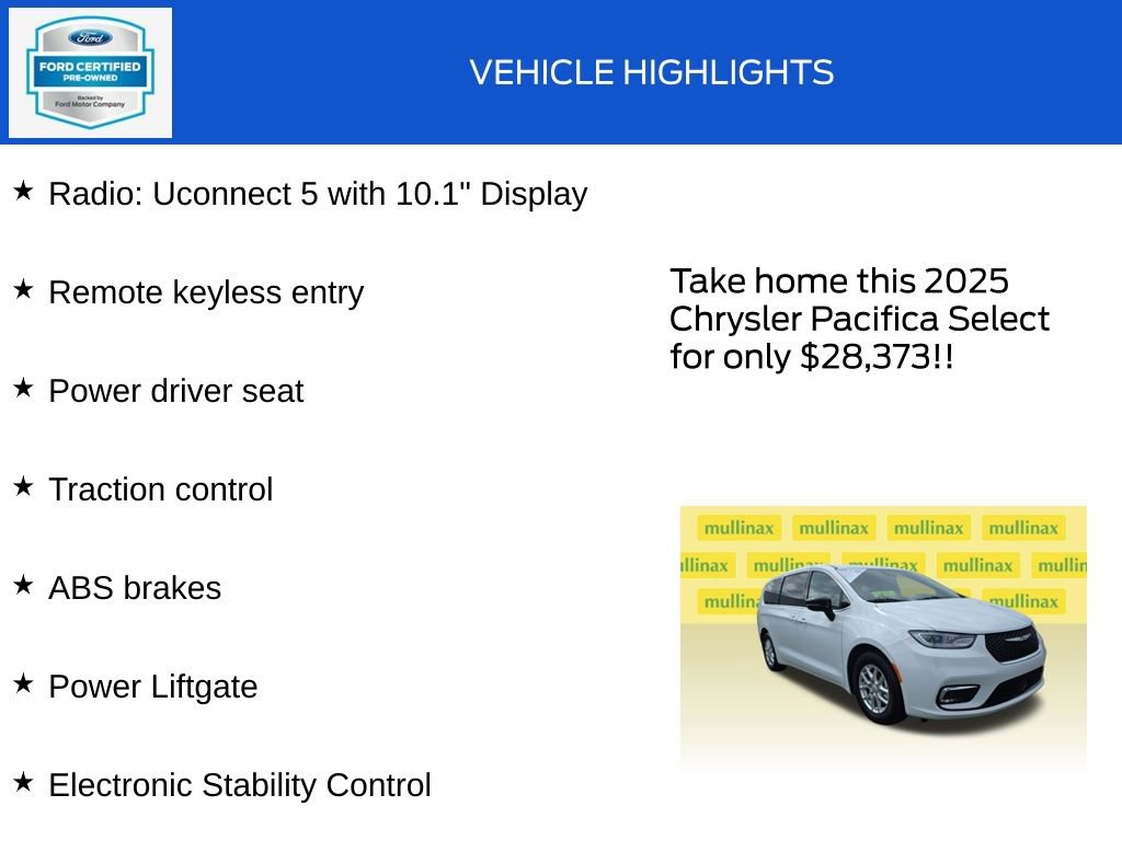 Used 2025 Chrysler Pacifica Select FWD image 18