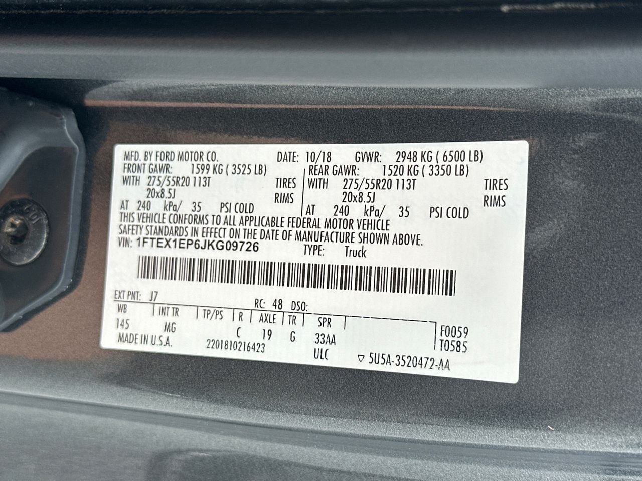 Certified 2018 Ford F150 XLT w/ Equipment Group 302A Luxury AWD/4WD image 34