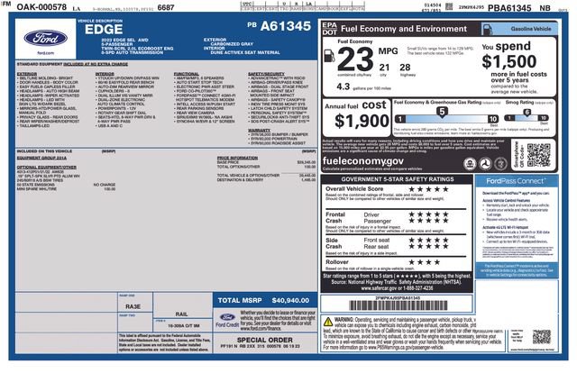 Certified 2023 Ford Edge SEL AWD/4WD image 5