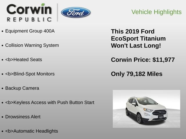 Certified 2019 Ford EcoSport Titanium image 6