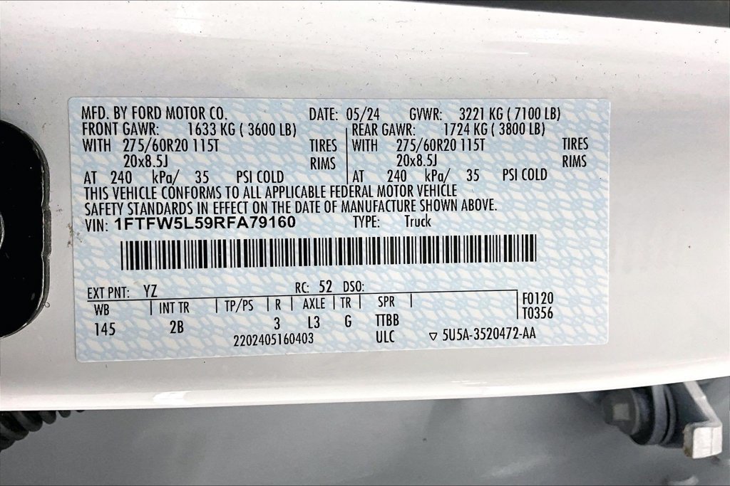 Certified 2024 Ford F150 Lariat w/ Bed Utility Package AWD/4WD image 36