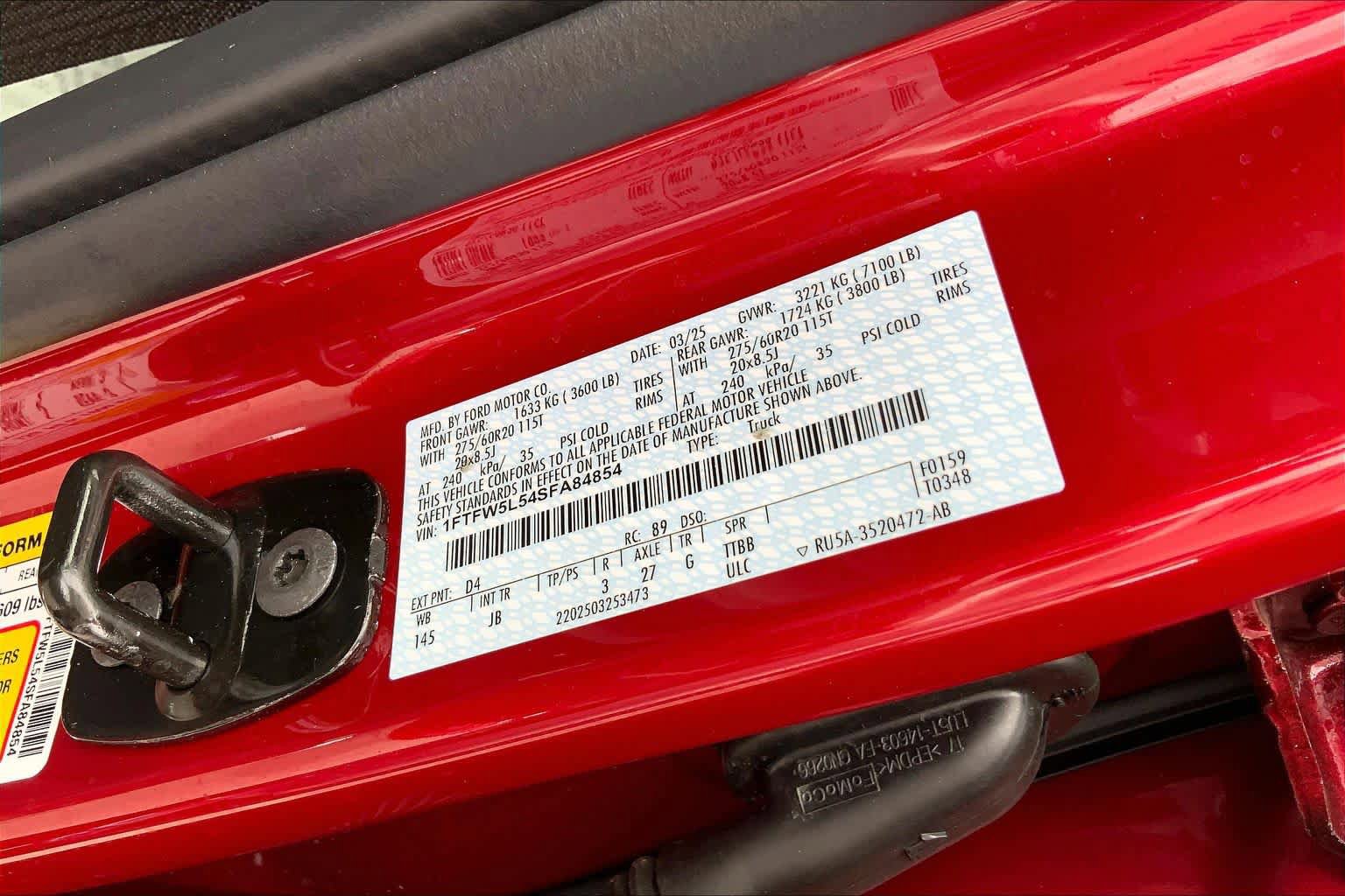 Certified 2025 Ford F150 Lariat w/ Equipment Group 501A Mid AWD/4WD image 33