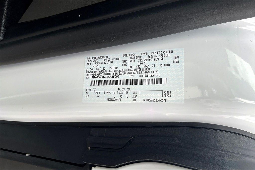 Certified 2025 Ford Transit 350 XL RWD image 19