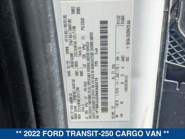 Certified 2022 Ford Transit 250 148 High Roof Extended AWD image 23
