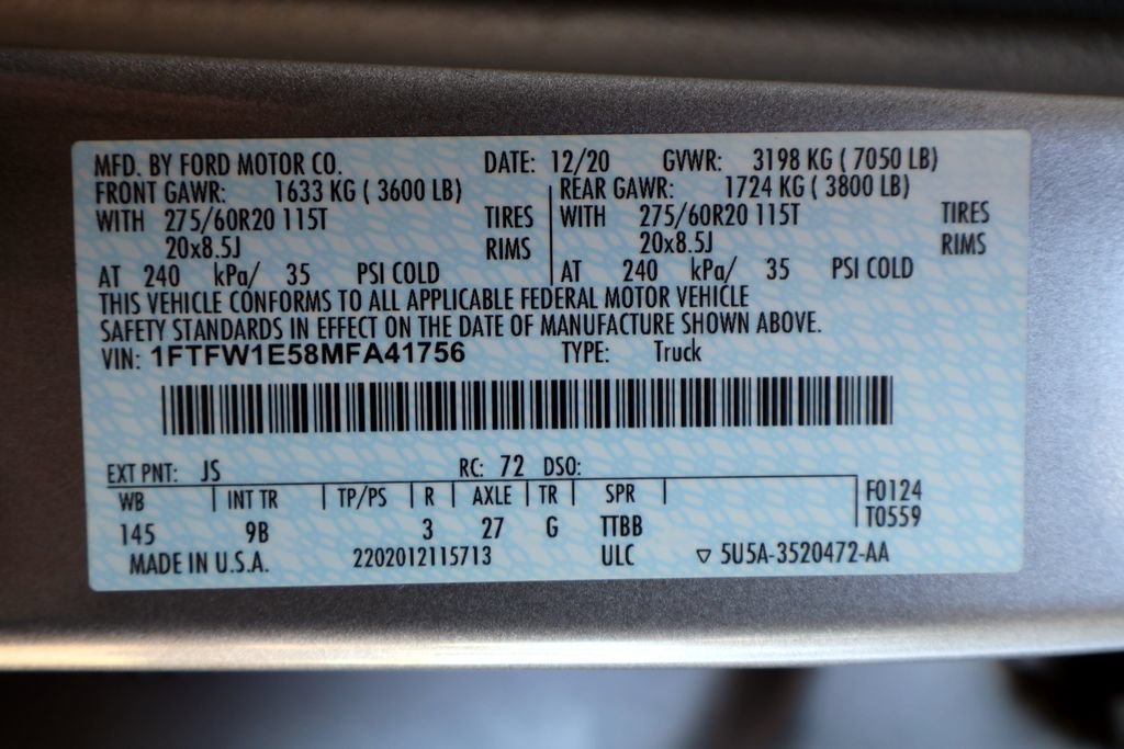 Certified 2021 Ford F150 Platinum AWD/4WD image 43