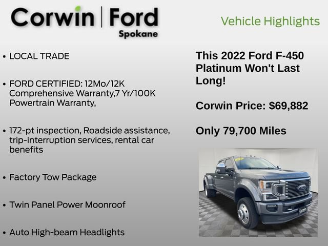Certified 2022 Ford F450 Platinum w/ FX4 Off-Road Package image 8