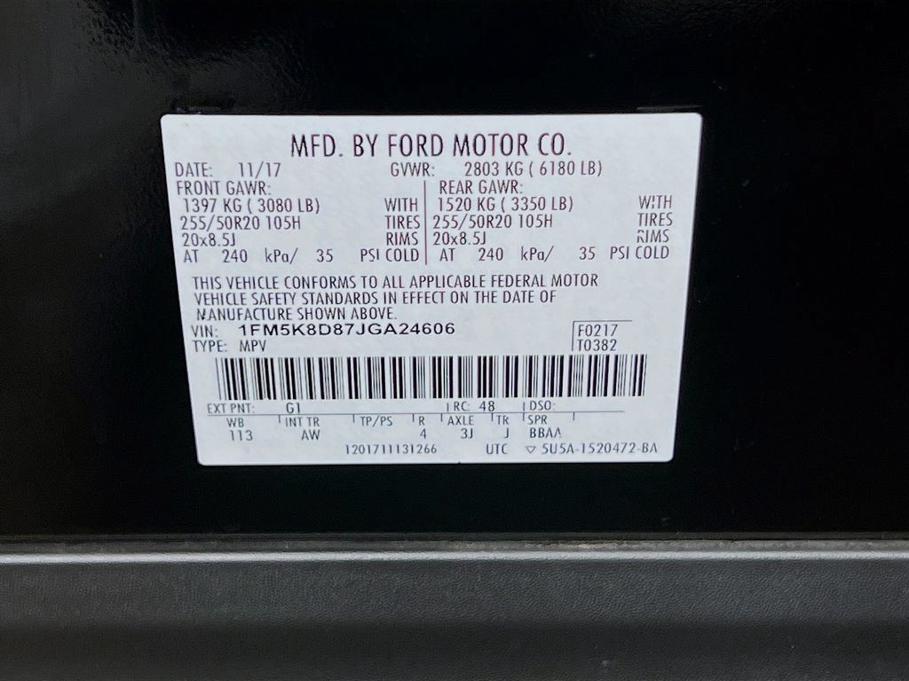 Certified 2018 Ford Explorer XLT w/ Equipment Group 202A AWD/4WD image 37