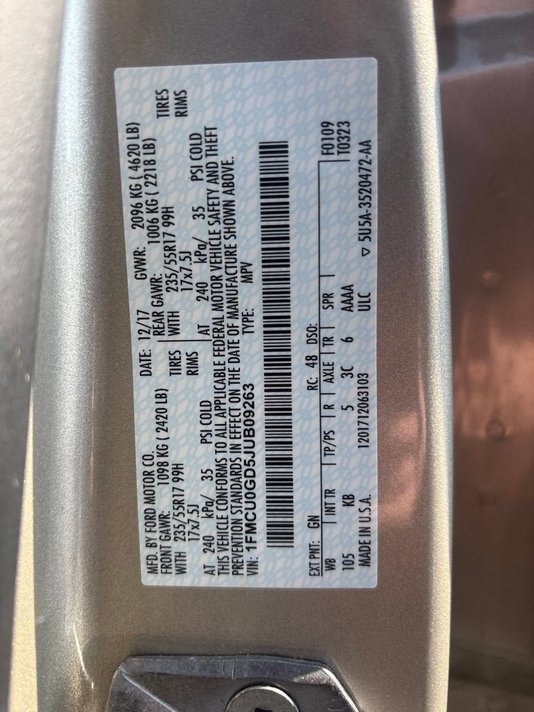 Certified 2018 Ford Escape SE w/ SE Sync 3 Package FWD image 18