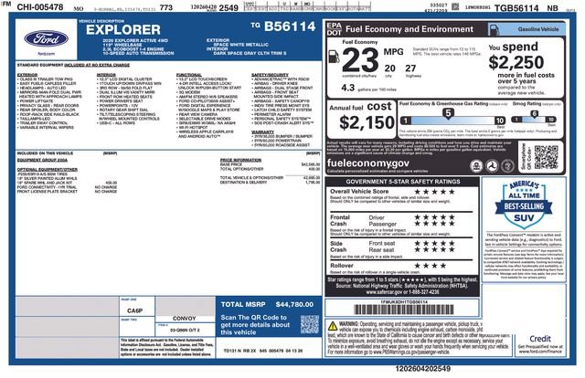 Certified 2026 Ford Explorer Active AWD/4WD image 42