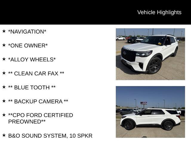 Certified 2025 Ford Explorer ST-Line w/ Premium Package RWD image 4