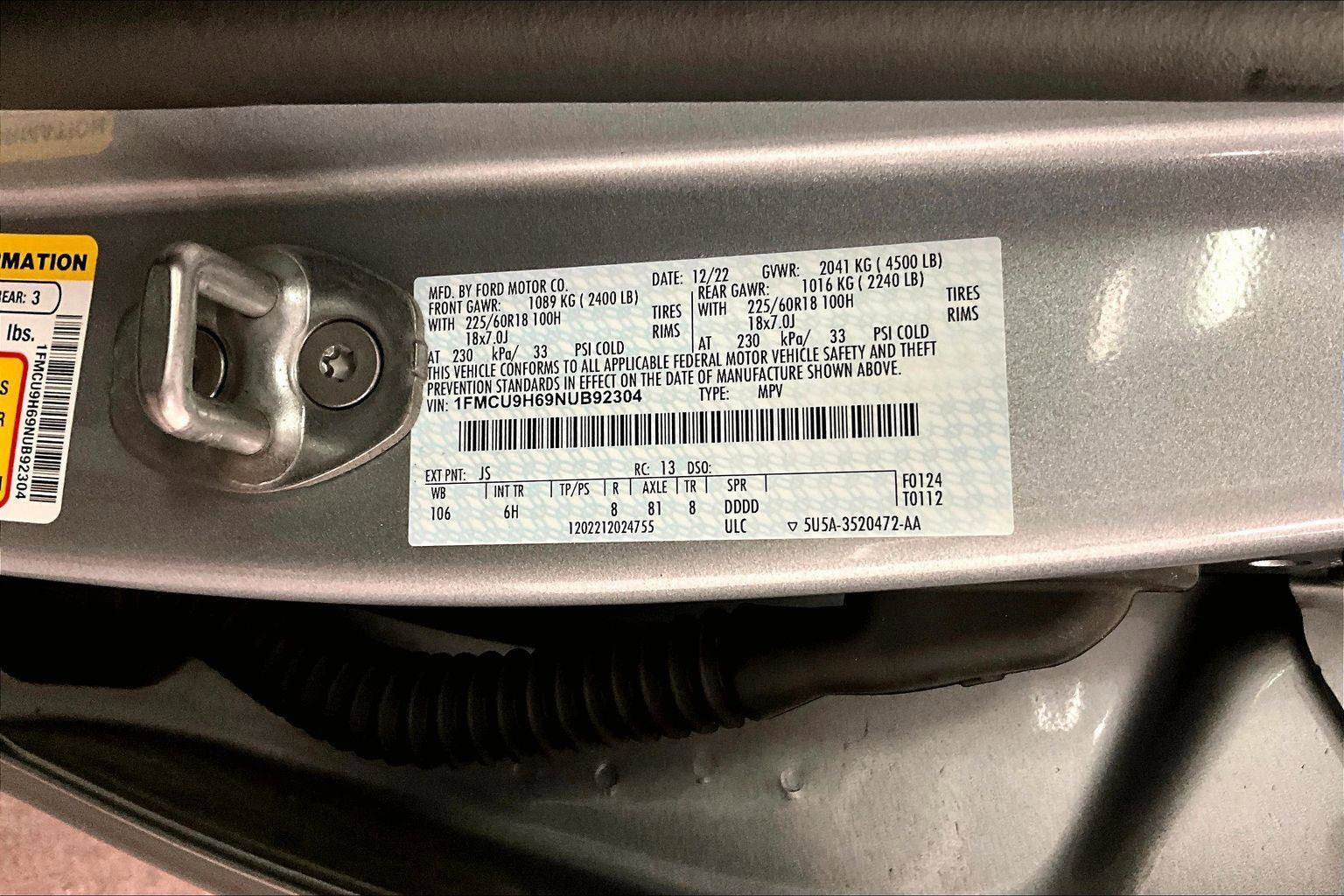 Certified 2022 Ford Escape SEL image 32