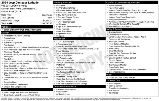 Used 2024 Jeep Compass Latitude AWD/4WD image 27