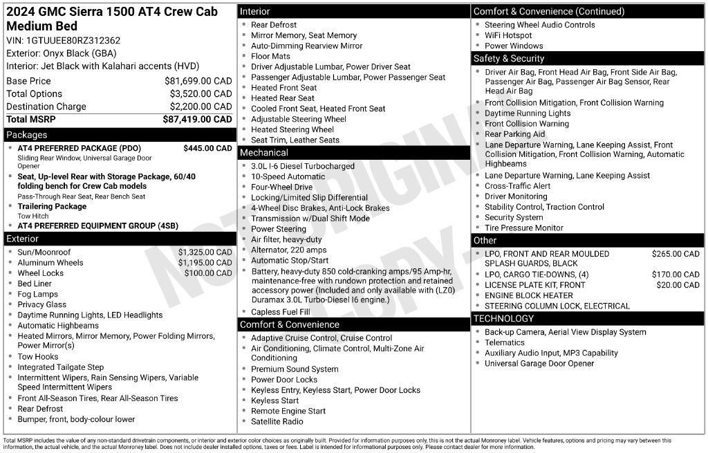 Used 2024 GMC Sierra 1500 AT4 w/ AT4 Preferred Package AWD/4WD image 41