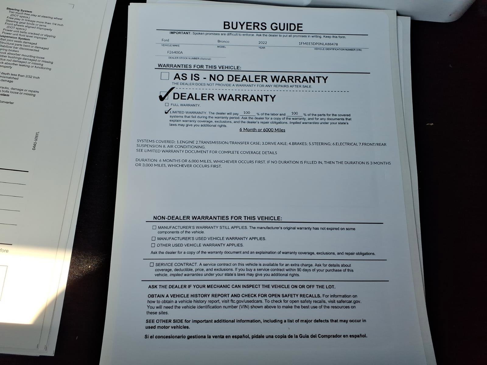 Certified 2022 Ford Bronco Wildtrak AWD/4WD image 37