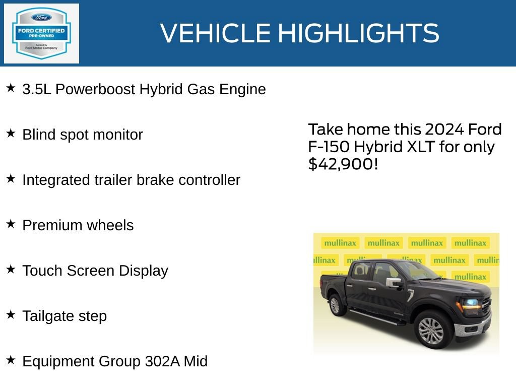 Certified 2024 Ford F150 XLT w/ Equipment Group 302A MID AWD/4WD image 22