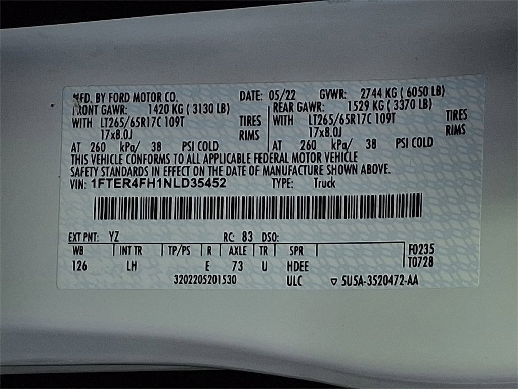 Certified 2022 Ford Ranger XL w/ FX4 Off-Road Package image 28