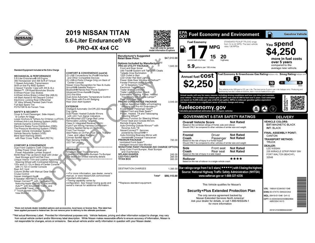 Used 2019 Nissan Titan PRO-4X w/ Pro-4x Convenience Package image 10