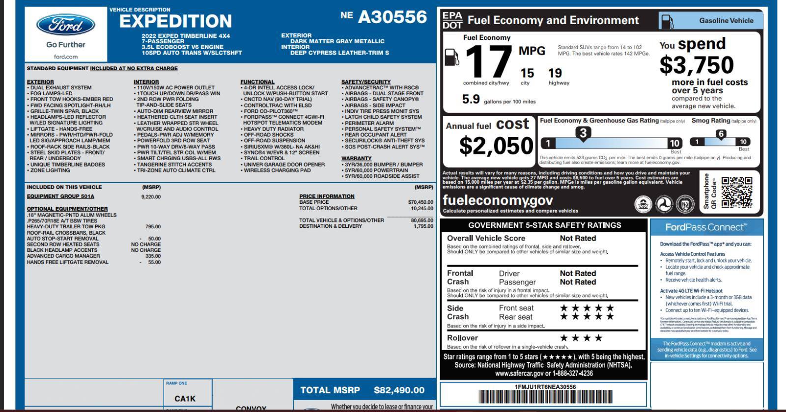Certified 2022 Ford Expedition Timberline AWD/4WD image 5