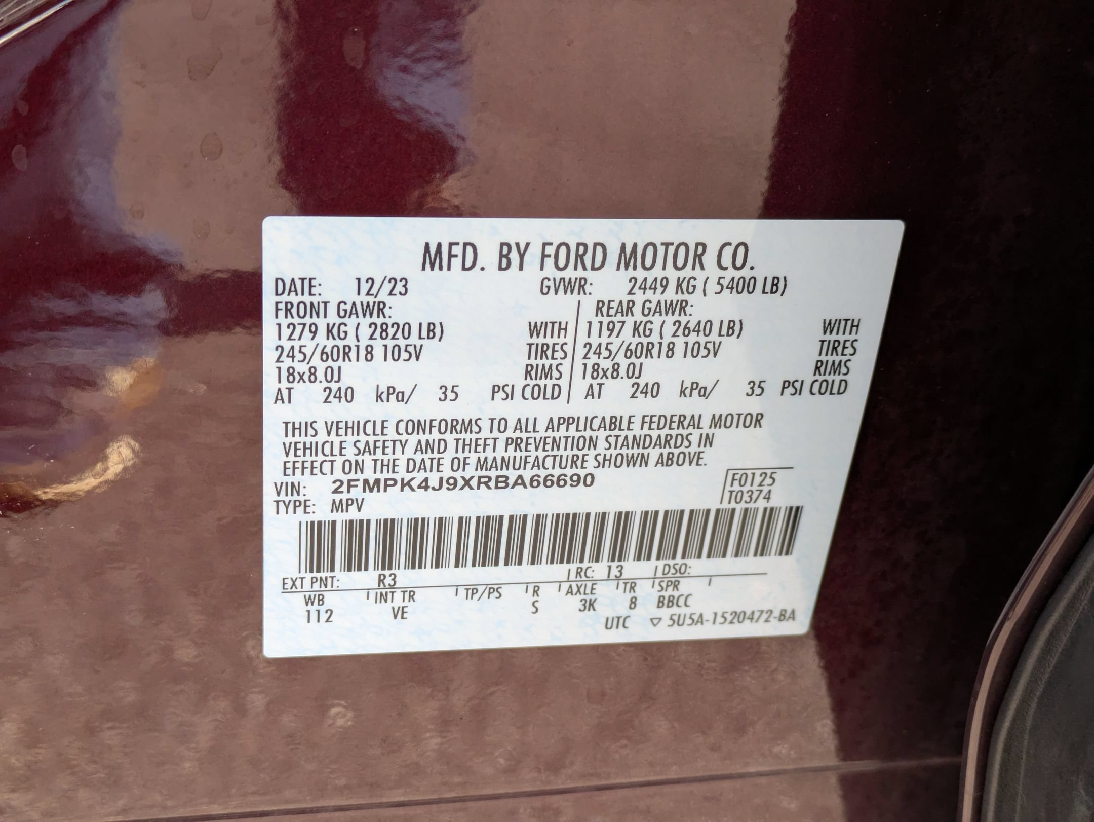 Certified 2024 Ford Edge SEL w/ Convenience Package AWD/4WD image 23