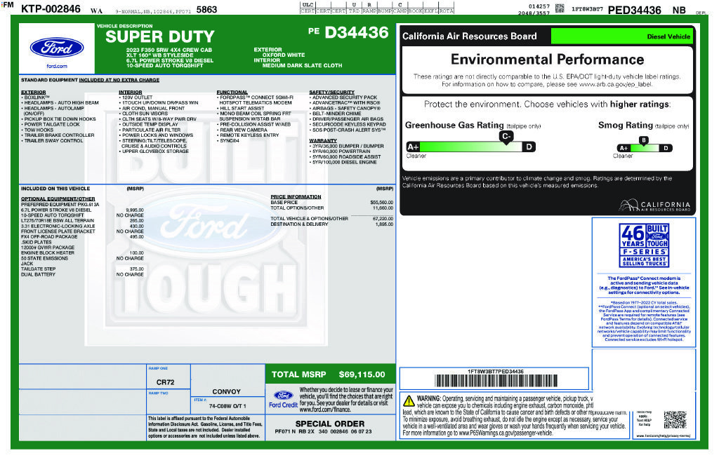 Certified 2023 Ford F350 XLT w/ FX4 Off-Road Package AWD/4WD image 14