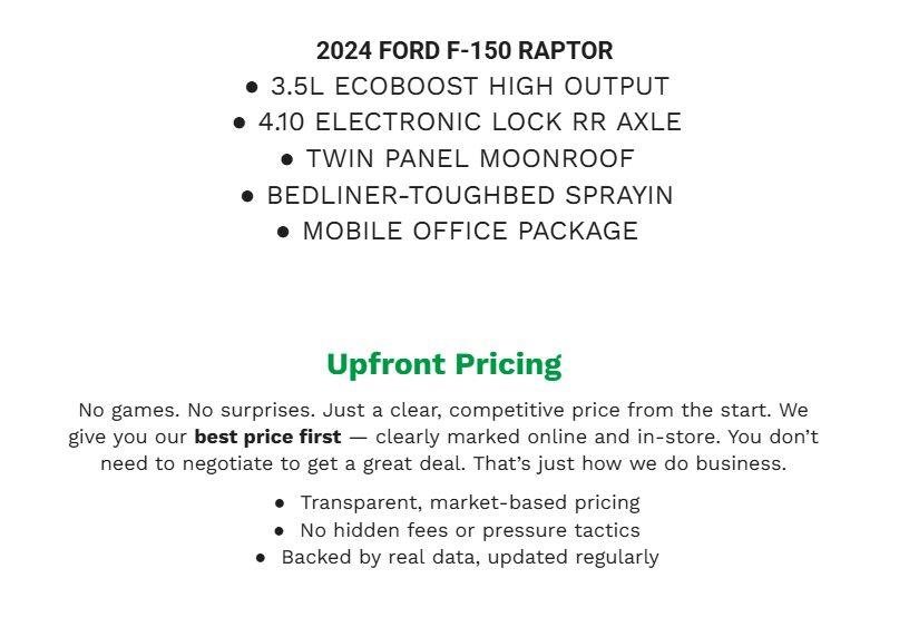 Certified 2024 Ford F150 Raptor AWD/4WD image 2