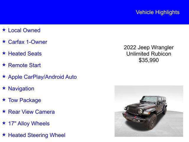 Used 2022 Jeep Wrangler Unlimited Rubicon w/ Xtreme Recon 35" Tire Package image 5