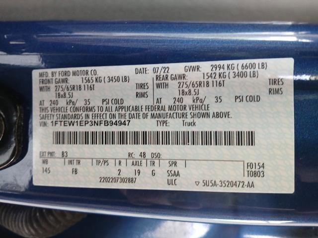 Certified 2022 Ford F150 XLT w/ Equipment Group 302A High image 21