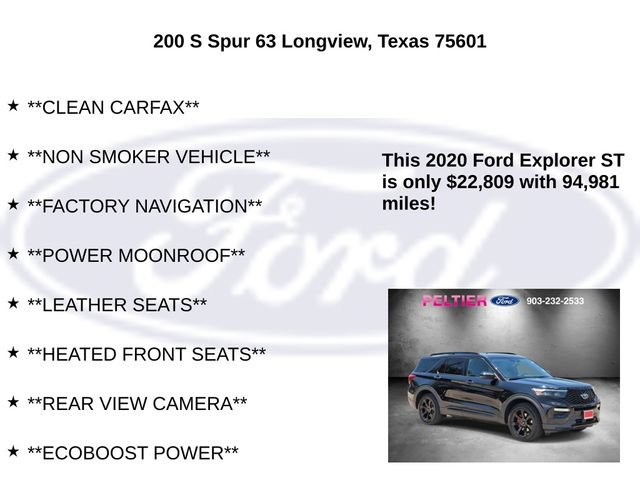 Certified 2020 Ford Explorer ST w/ ST High-Performance Pack AWD/4WD image 5