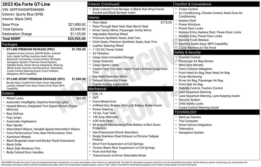 Used 2023 Kia Forte GT-Line w/ GT-Line Premium Package FWD image 37