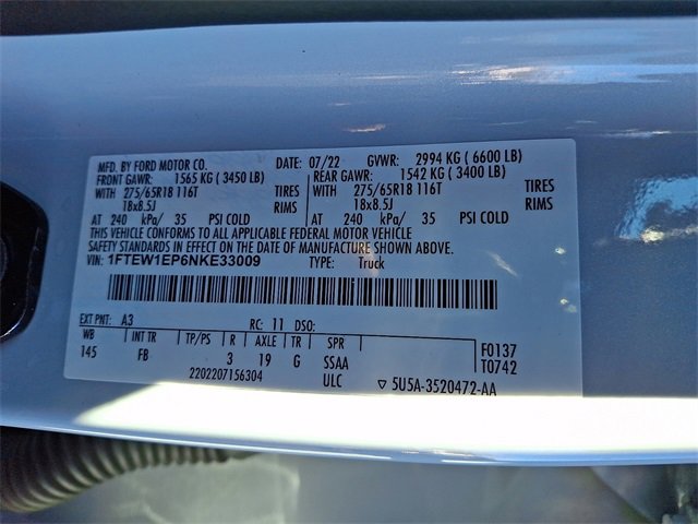 Certified 2022 Ford F150 XLT w/ Equipment Group 302A High image 25