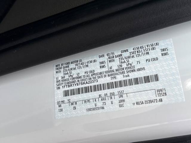 Certified 2025 Ford Transit 250 Low Roof w/ Exterior Upgrade Package RWD image 16