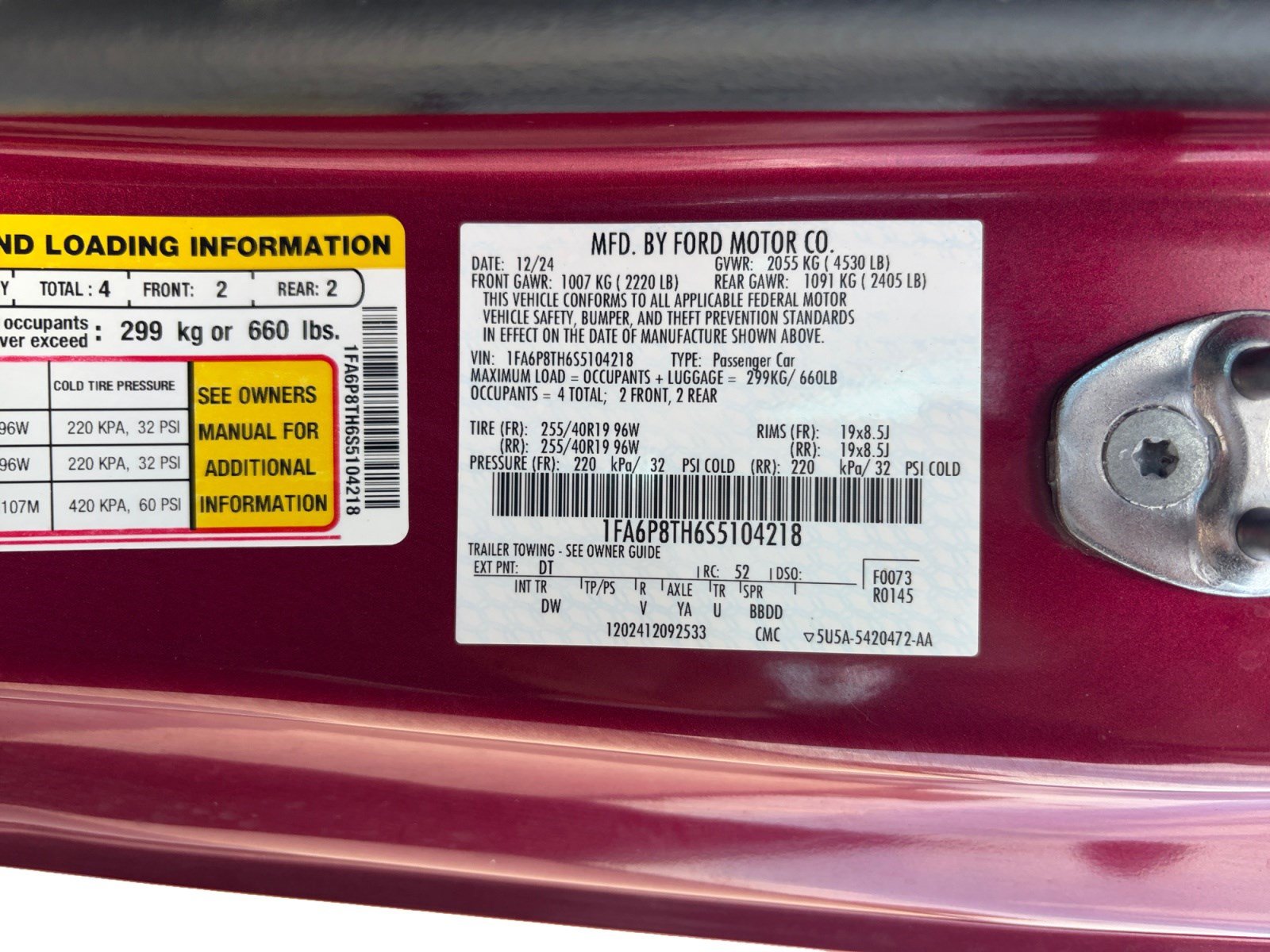 Certified 2025 Ford Mustang Coupe RWD image 25