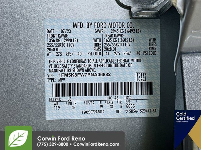 Certified 2023 Ford Explorer Limited w/ Hybrid Equipment Group 310A AWD/4WD image 38