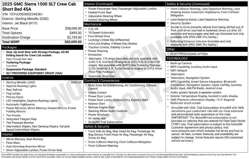 Used 2025 GMC Sierra 1500 SLT AWD/4WD image 5