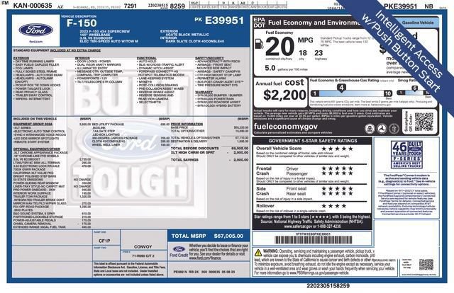 Certified 2023 Ford F150 XLT w/ Equipment Group 302A High AWD/4WD image 23