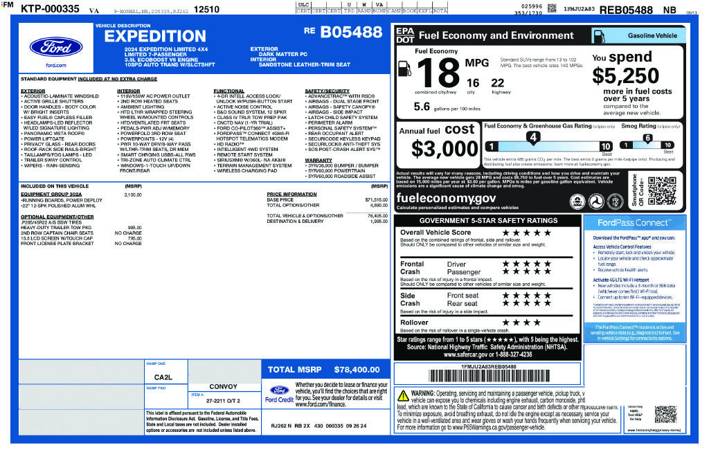 Certified 2024 Ford Expedition Limited AWD/4WD image 8