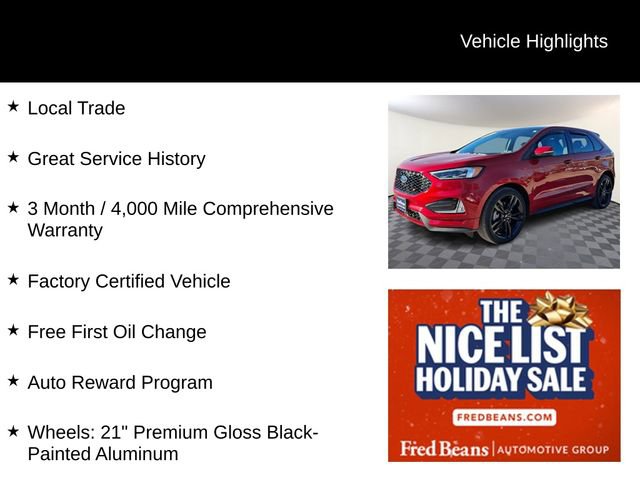 Certified 2022 Ford Edge ST w/ Equipment Group 401A image 3