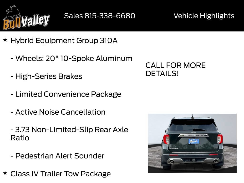 Certified 2023 Ford Explorer Limited w/ Hybrid Equipment Group 310A AWD/4WD image 9