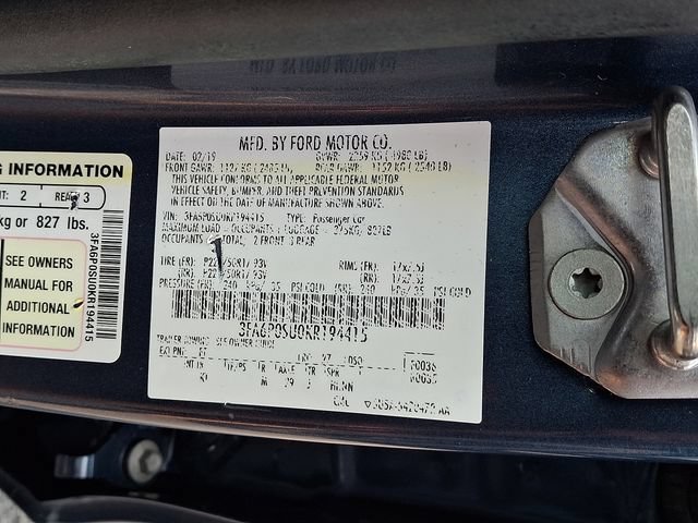 Certified 2019 Ford Fusion Energi Titanium FWD image 28