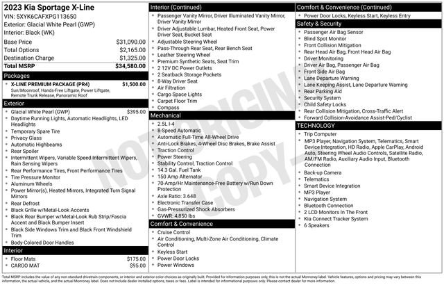 Used 2023 Kia Sportage X-Line w/ X-Line Premium Package AWD/4WD image 4