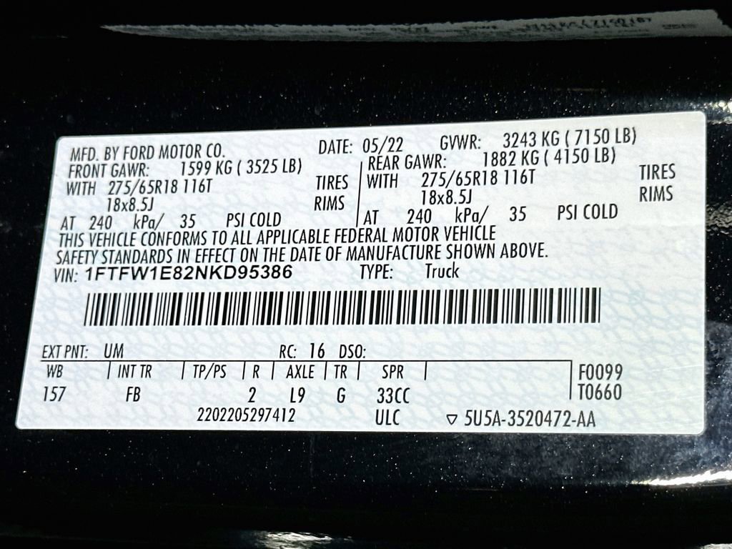Certified 2022 Ford F150 XLT w/ Equipment Group 302A High AWD/4WD image 24