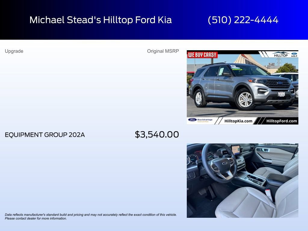 Certified 2022 Ford Explorer XLT w/ Equipment Group 202A image 11