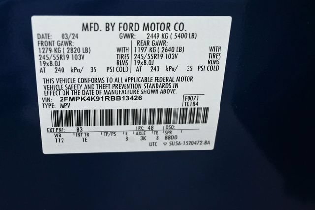 Certified 2024 Ford Edge Titanium w/ Equipment Group 301A AWD/4WD image 36