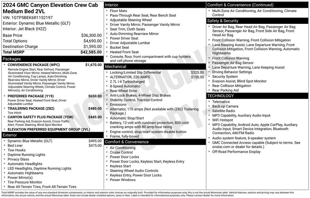 Used 2024 GMC Canyon Elevation w/ Convenience Package RWD image 38